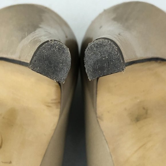 Franco Sarto Women's Size 7.5M Napoli Tan Leather Patent Slip On High Heel Pumps - Picture 11 of 13